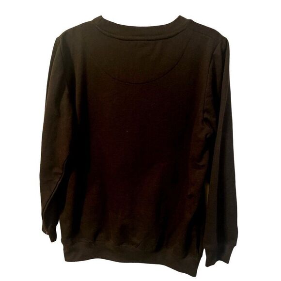 Rolling Stones Women's Size Small Black Spiked Tongue‎ Sweatshirt - Picture 2 of 3